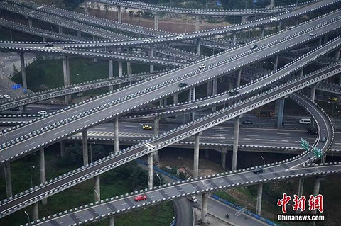 黄桷湾立交桥(Huangjuewan Motorway Interchange)